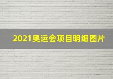 2021奥运会项目明细图片