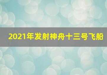 2021年发射神舟十三号飞船