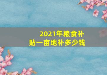 2021年粮食补贴一亩地补多少钱