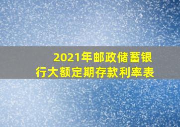 2021年邮政储蓄银行大额定期存款利率表