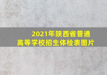 2021年陕西省普通高等学校招生体检表图片