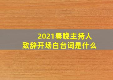 2021春晚主持人致辞开场白台词是什么