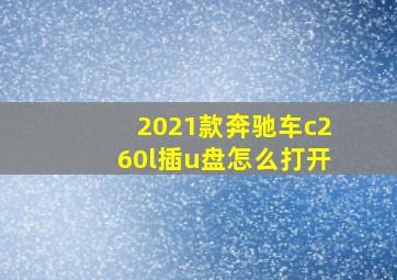 2021款奔驰车c260l插u盘怎么打开