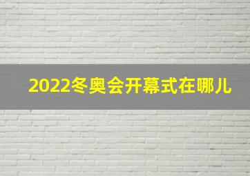 2022冬奥会开幕式在哪儿