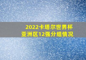 2022卡塔尔世界杯亚洲区12强分组情况