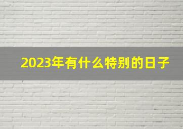 2023年有什么特别的日子