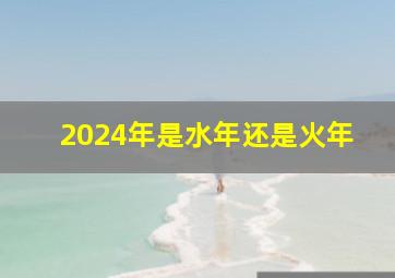 2024年是水年还是火年