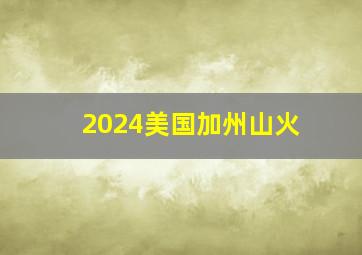 2024美国加州山火