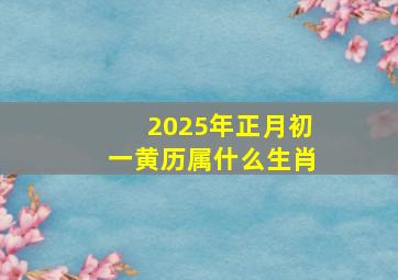 2025年正月初一黄历属什么生肖