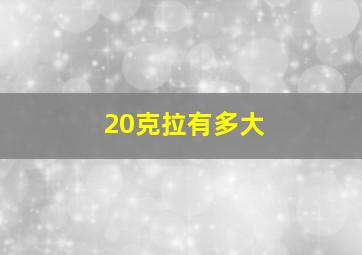 20克拉有多大