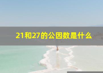 21和27的公因数是什么