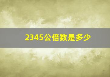 2345公倍数是多少