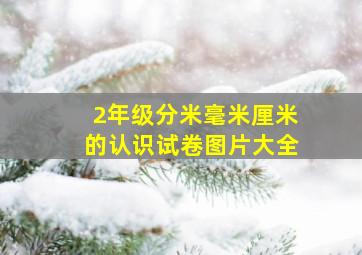 2年级分米毫米厘米的认识试卷图片大全