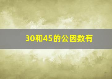 30和45的公因数有