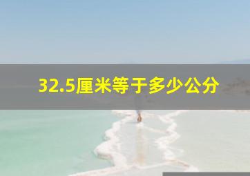 32.5厘米等于多少公分