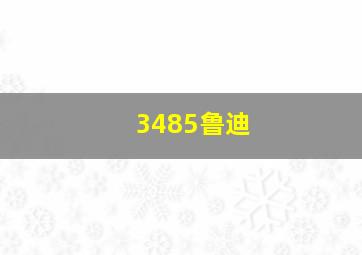 3485鲁迪