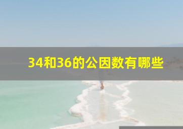 34和36的公因数有哪些