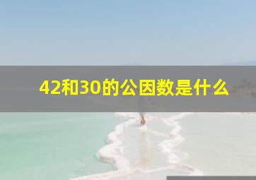 42和30的公因数是什么