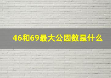 46和69最大公因数是什么