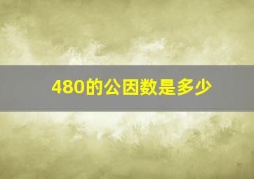 480的公因数是多少