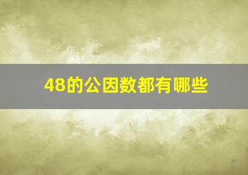 48的公因数都有哪些