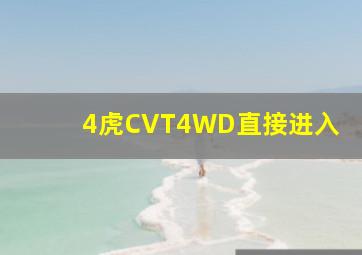 4虎CVT4WD直接进入