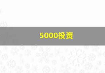 5000投资