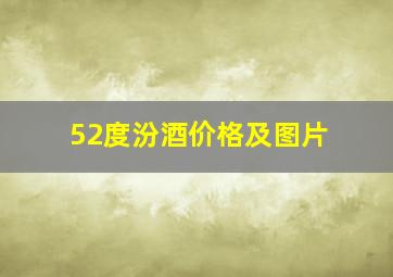 52度汾酒价格及图片