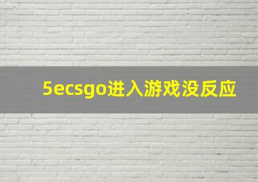 5ecsgo进入游戏没反应