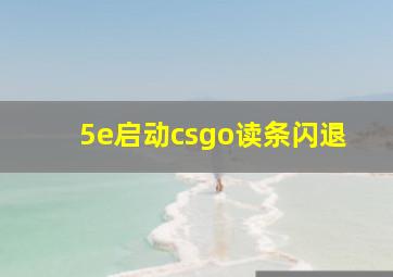 5e启动csgo读条闪退