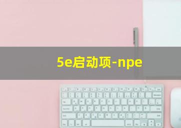 5e启动项-npe