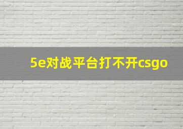 5e对战平台打不开csgo