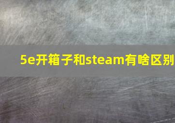 5e开箱子和steam有啥区别