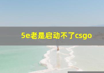 5e老是启动不了csgo