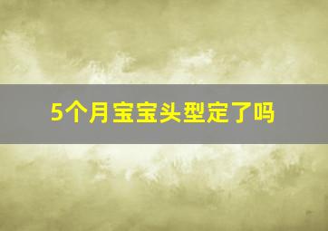 5个月宝宝头型定了吗