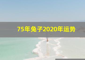 75年兔子2020年运势