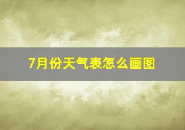 7月份天气表怎么画图