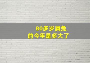 80多岁属兔的今年是多大了