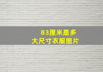 83厘米是多大尺寸衣服图片