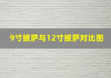 9寸披萨与12寸披萨对比图