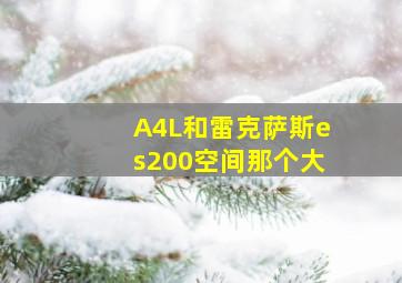 A4L和雷克萨斯es200空间那个大