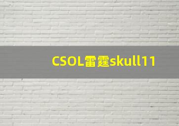 CSOL雷霆skull11