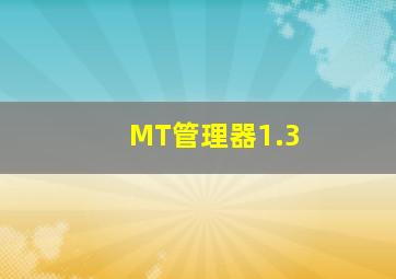 MT管理器1.3