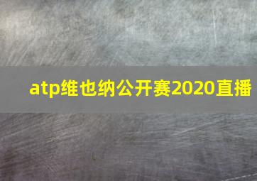 atp维也纳公开赛2020直播