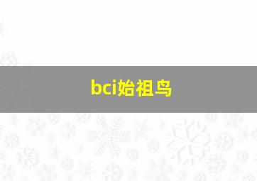 bci始祖鸟