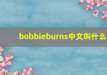 bobbieburns中文叫什么