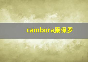 cambora康保罗