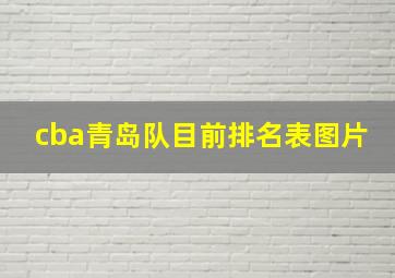 cba青岛队目前排名表图片