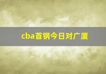 cba首钢今日对广厦