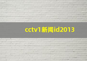 cctv1新闻id2013